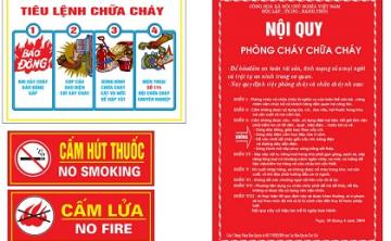Bảng nội quy PCCC - Phòng Cháy Chữa Cháy HKD - Công Ty Cổ Phần Xây Dựng Thương Mại HKD